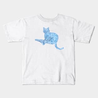 blue cat Kids T-Shirt